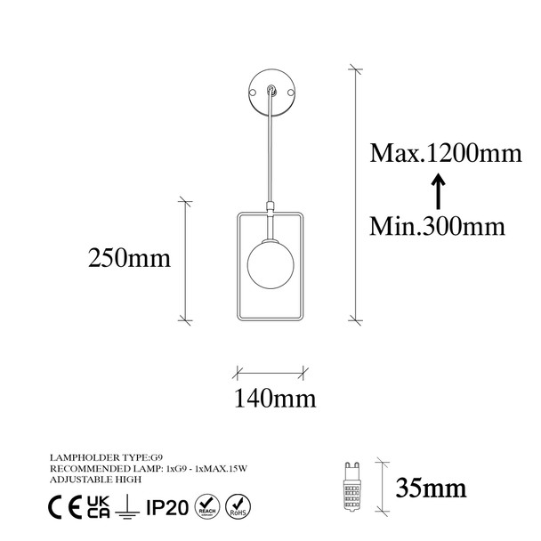 Zidna lampa Geometrija - 11110