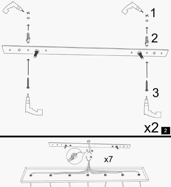 Zidna lampa Heksa - 6946