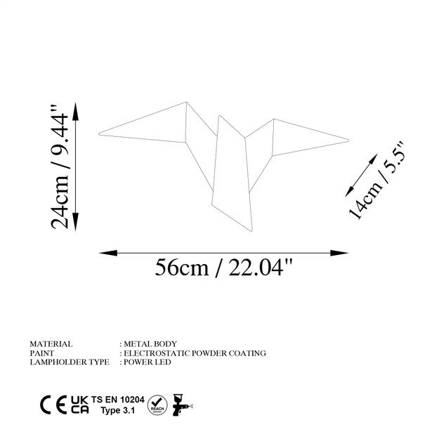 Zidna lampa Pacalı - 13500 - L