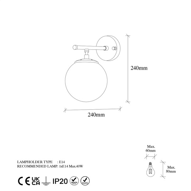 Zidna lampa Srna - 10715