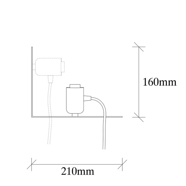 Zidna lampa Tokio - 502-R CRNI