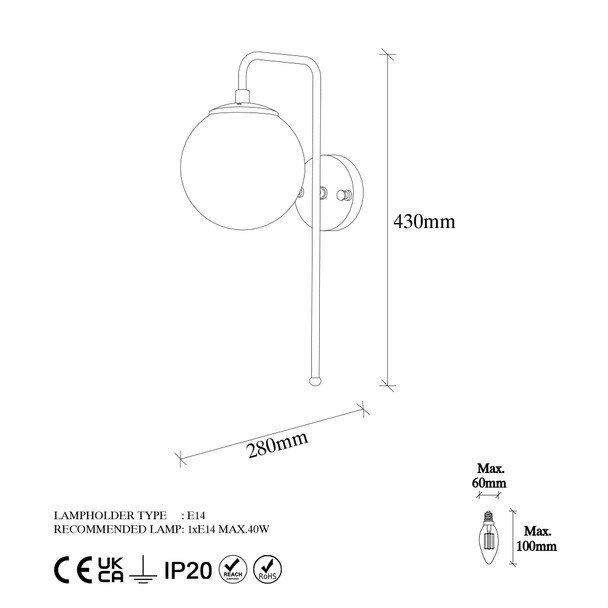 Zidna lampa Viran - 10915