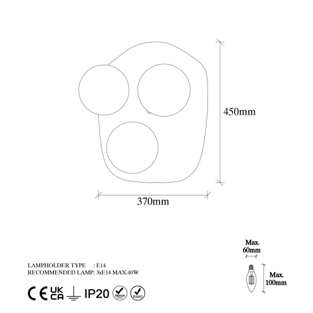 Zidna lampa Pa - 11711