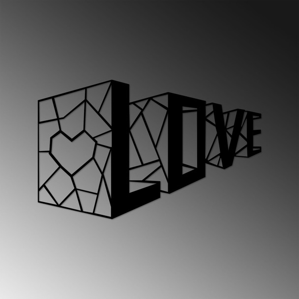 Dekorativni metalni zidni pribor Ljubav 4