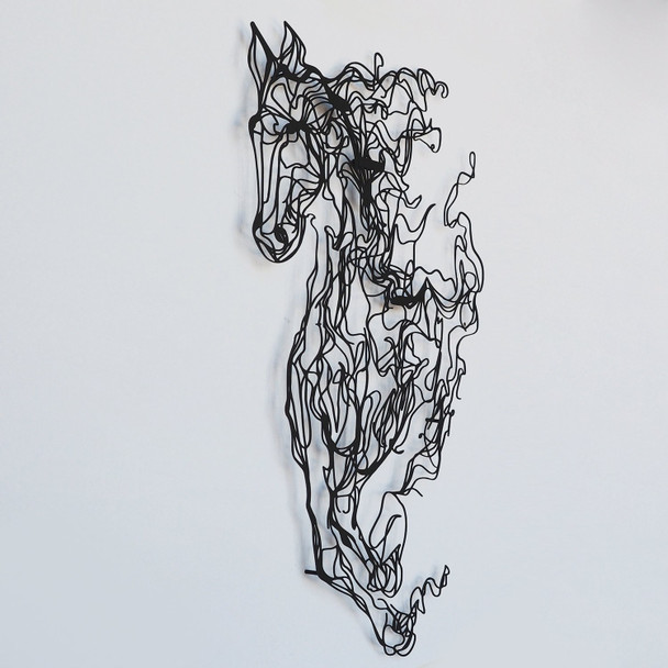 Dekorativni metalni zidni pribor Metalna crtana konja - APT724