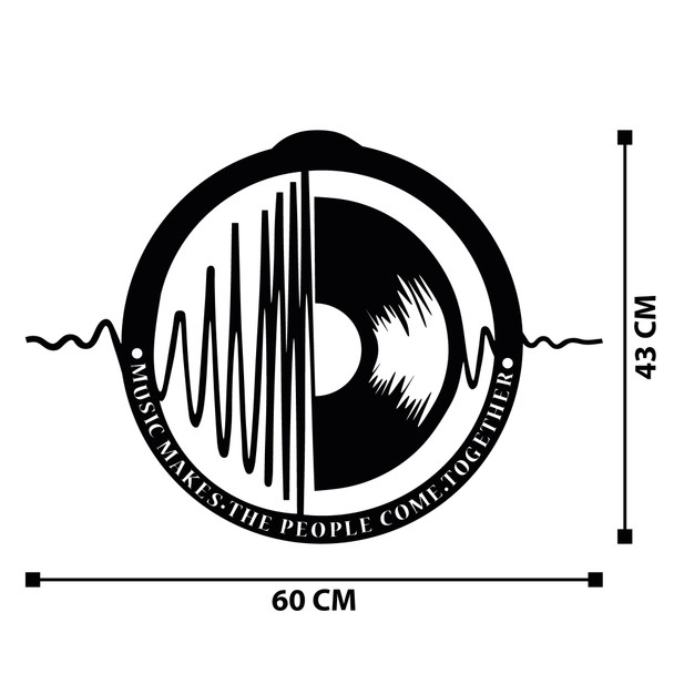 Dekorativni metalni zidni pribor Moja muzika v3