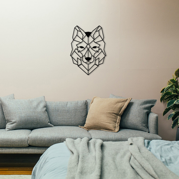 Dekorativni metalni zidni pribor Wolf2 Metalni dekor
