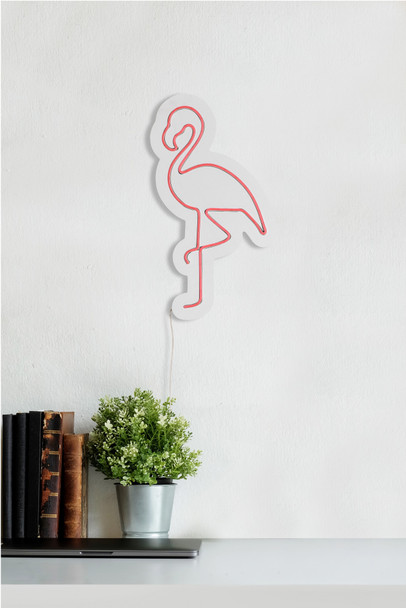 Dekorativna plastična led rasvjeta Flamingo - ružičasta