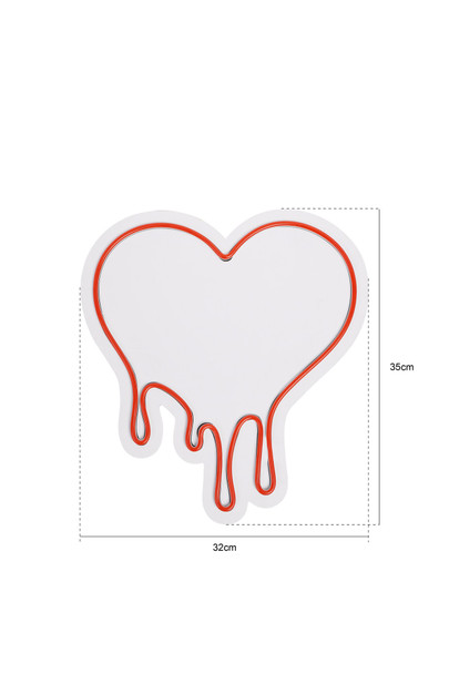 Dekorativna plastična led rasvjeta Melting Heart - Plava