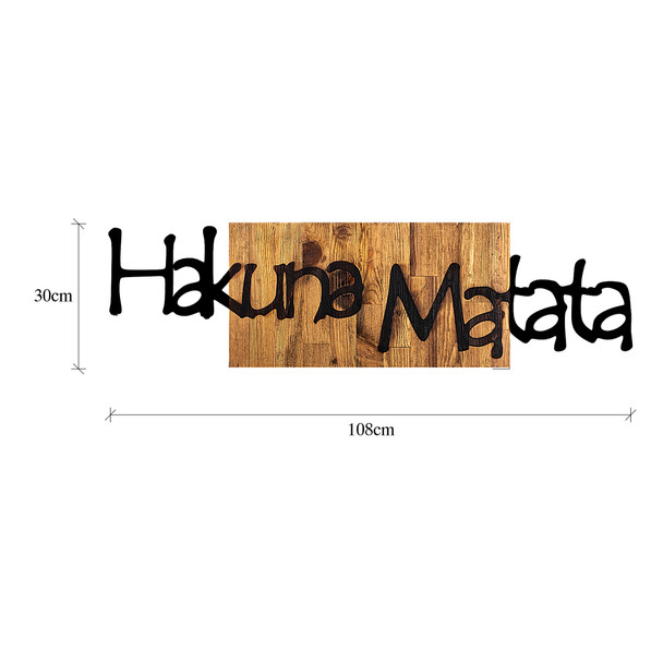 Ukrasni drveni zidni pribor  Hakuna Matata 4