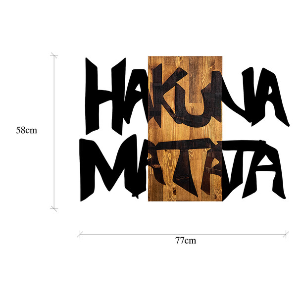 Ukrasni drveni zidni pribor Hakuna Matata 5