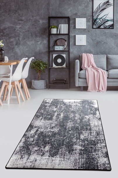 Tepih (80 x 200)  Mrlja - crna