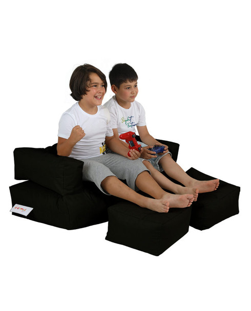Lazy bag Dječji puf sa duplim sjedalom - crni