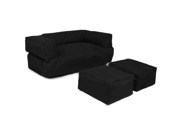 Lazy bag Dječji puf sa duplim sjedalom - crni