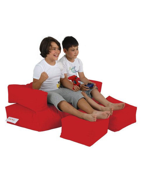 Lazy bag Dječji puf sa duplim sjedalom - crveni