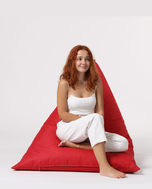 Lazy bag Pyramid Big Bed Pouf - crvena