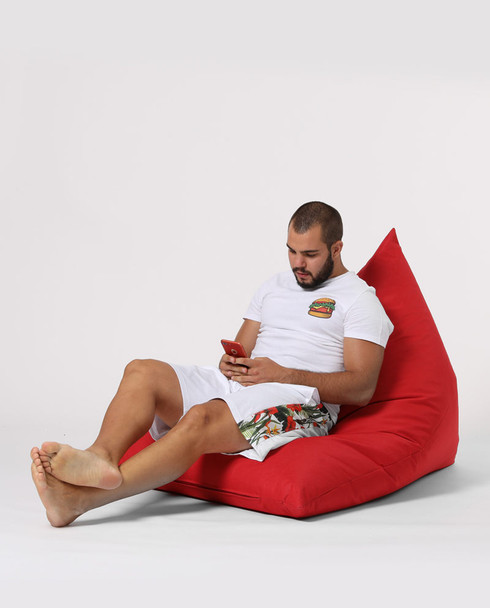 Lazy bag Pyramid Big Bed Pouf - crvena