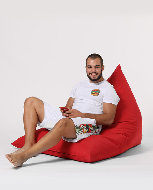 Lazy bag Pyramid Big Bed Pouf - crvena