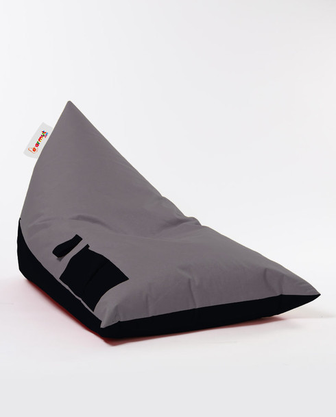 Lazy bag Piramida velika dupla torba u boji - dim