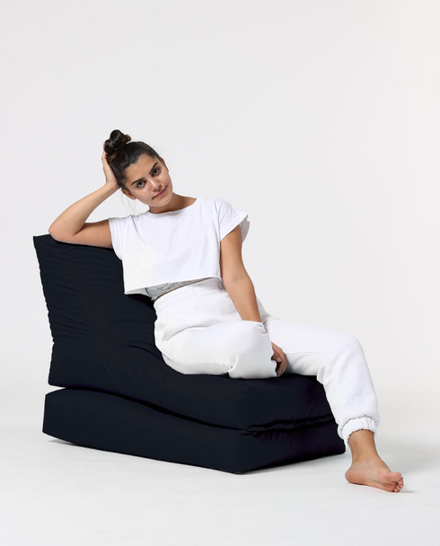 Lazy bag Siesta kauč na razvlačenje - crna