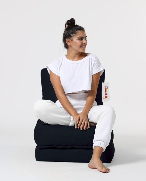 Lazy bag Siesta kauč na razvlačenje - crna