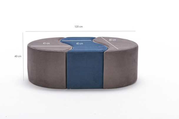 Tabure Alya Puf - Mink, plava