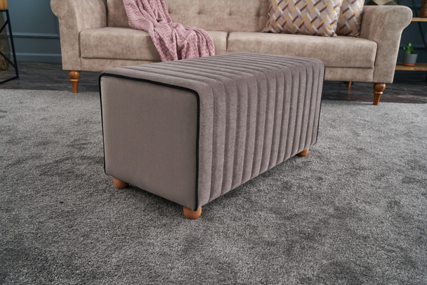 Tabure Mabel Puf - Mink