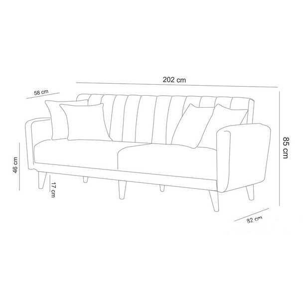 Sofa-krevet Garnitura Aqua-TKM01-1053