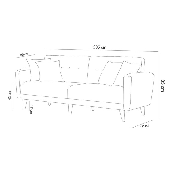 Sofa-krevet Garnitura Aria-TKM01-1053