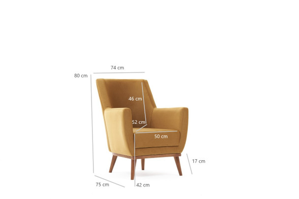 Wing Chair Gonca – Zlato