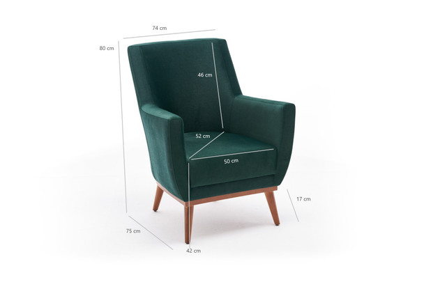 Wing Chair Gonca – Zelena