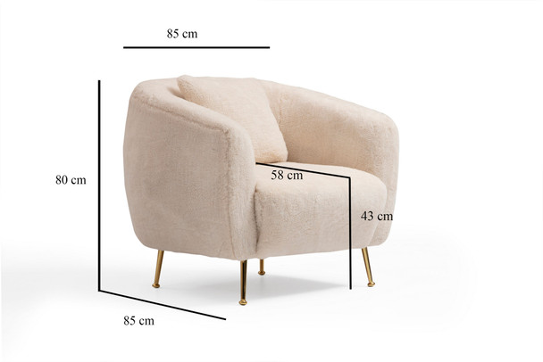 Wing Chair Istiridye - Bež