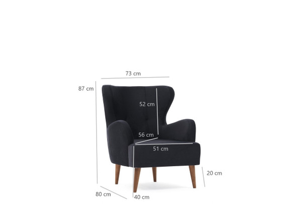 Wing Chair Karina - Antracit