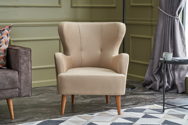 Wing Chair Karina - Krem