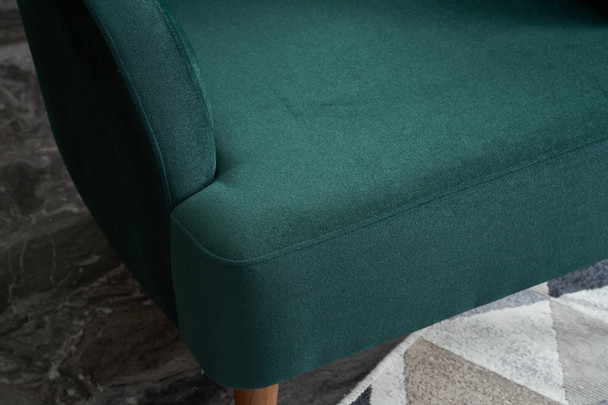 Wing Chair Karina - Petrol Green