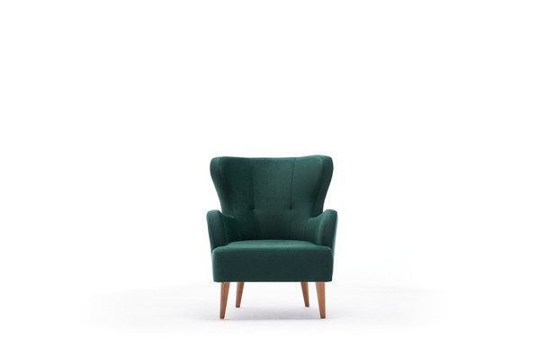 Wing Chair Karina - Petrol Green