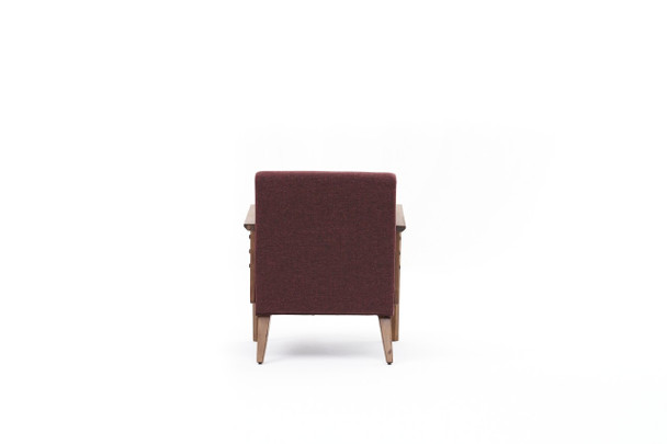 Wing Chair Kemer - Claret Red