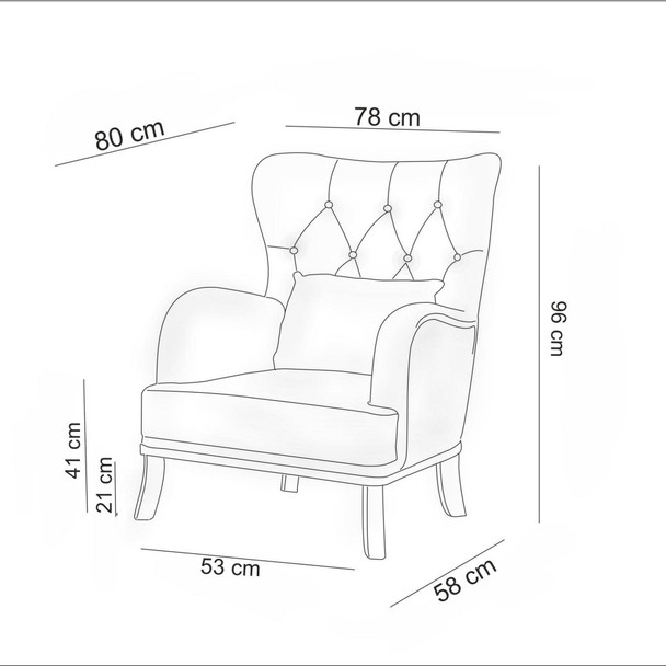 Wing Chair Marta-Brown