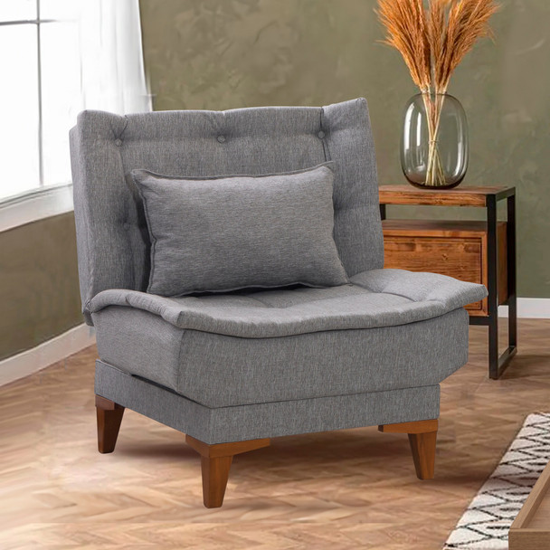 Wing Chair Santo-Grey