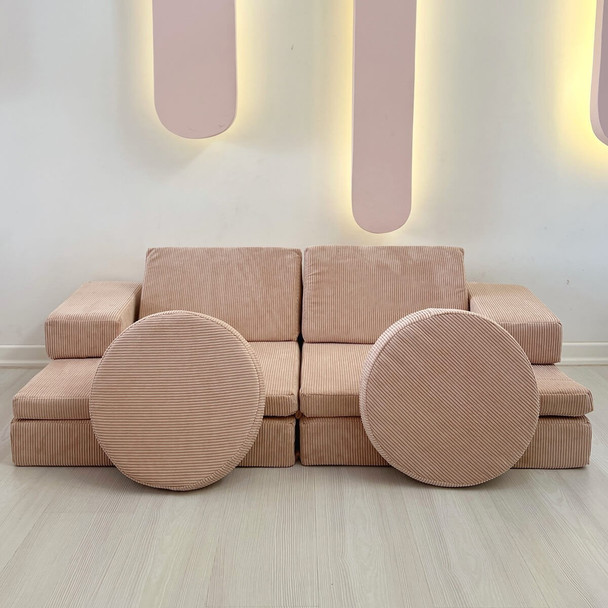 Kauč na razvlačenje s 2 sjedala Puzzle - Pink   a.g