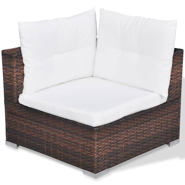 Vrtni Sofa Set 32 Kom Poli Ratan Smeđi