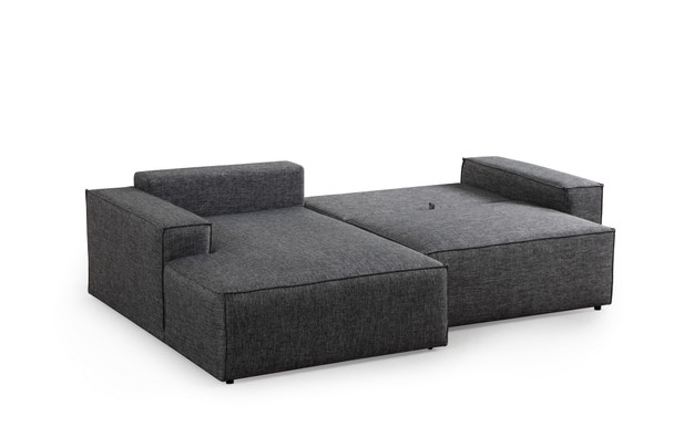 Kutna sofa-krevet Pırlo kut lijevo - tamno siva   a.g