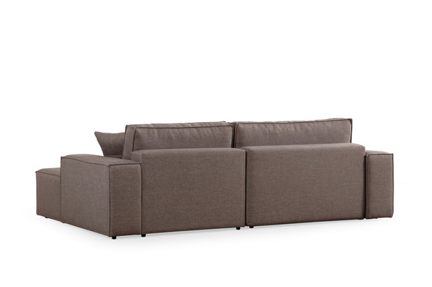 Kutna sofa-krevet Pırlo kut desno - smeđa   a.g