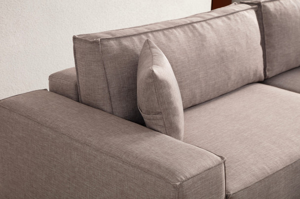 Kutna sofa-krevet Pırlo kut desno - smeđa   a.g