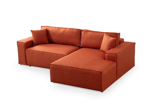 Kutna sofa-krevet Pırlo kut desno - narančasta   a.g