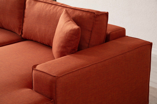 Kutna sofa-krevet Pırlo kut desno - narančasta   a.g