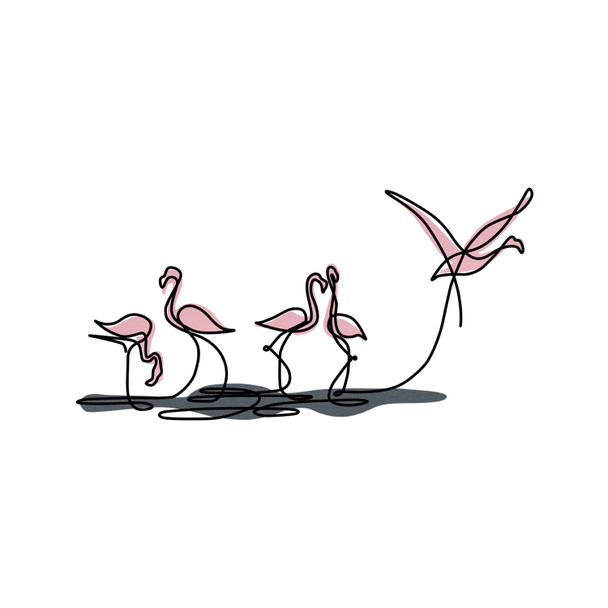 Ukrasni metalni zidni dodatak Flamingo S   a.g