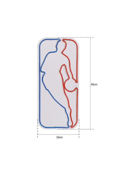 Dekorativna plastična led rasvjeta Logo Jerry West - višebojan   a.g