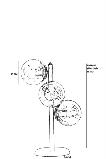 Stolna lampa Simay 8728-3   a.g