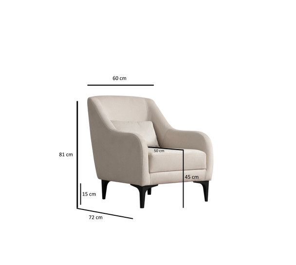 Wing Chair Astana - Ecru   a.g